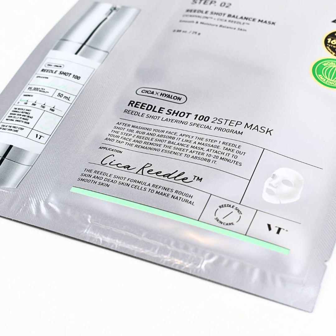 VT Cosmetics Cica Reedle 100 2-Step Strengthening Mask - K-Beauty Boutique